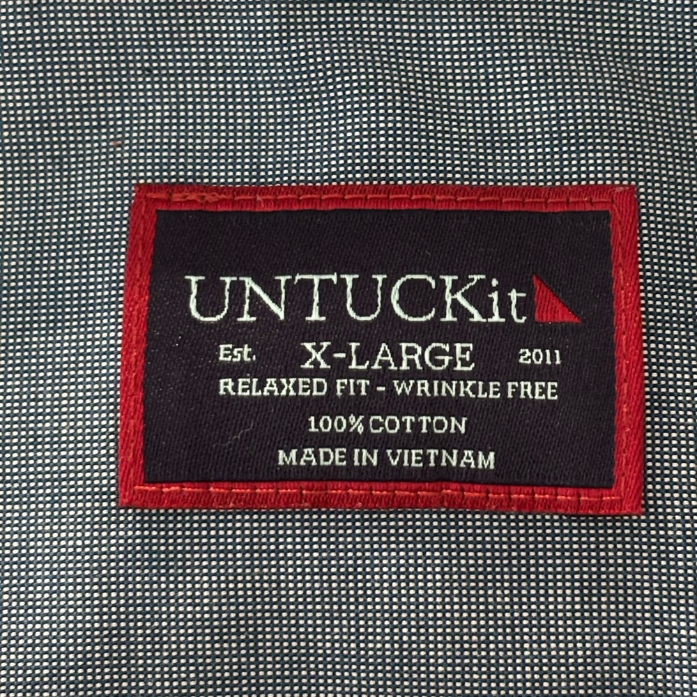 UNTUCKit Men's Blue Long Sleeve Shirt, size XL - Picture 3 of 7